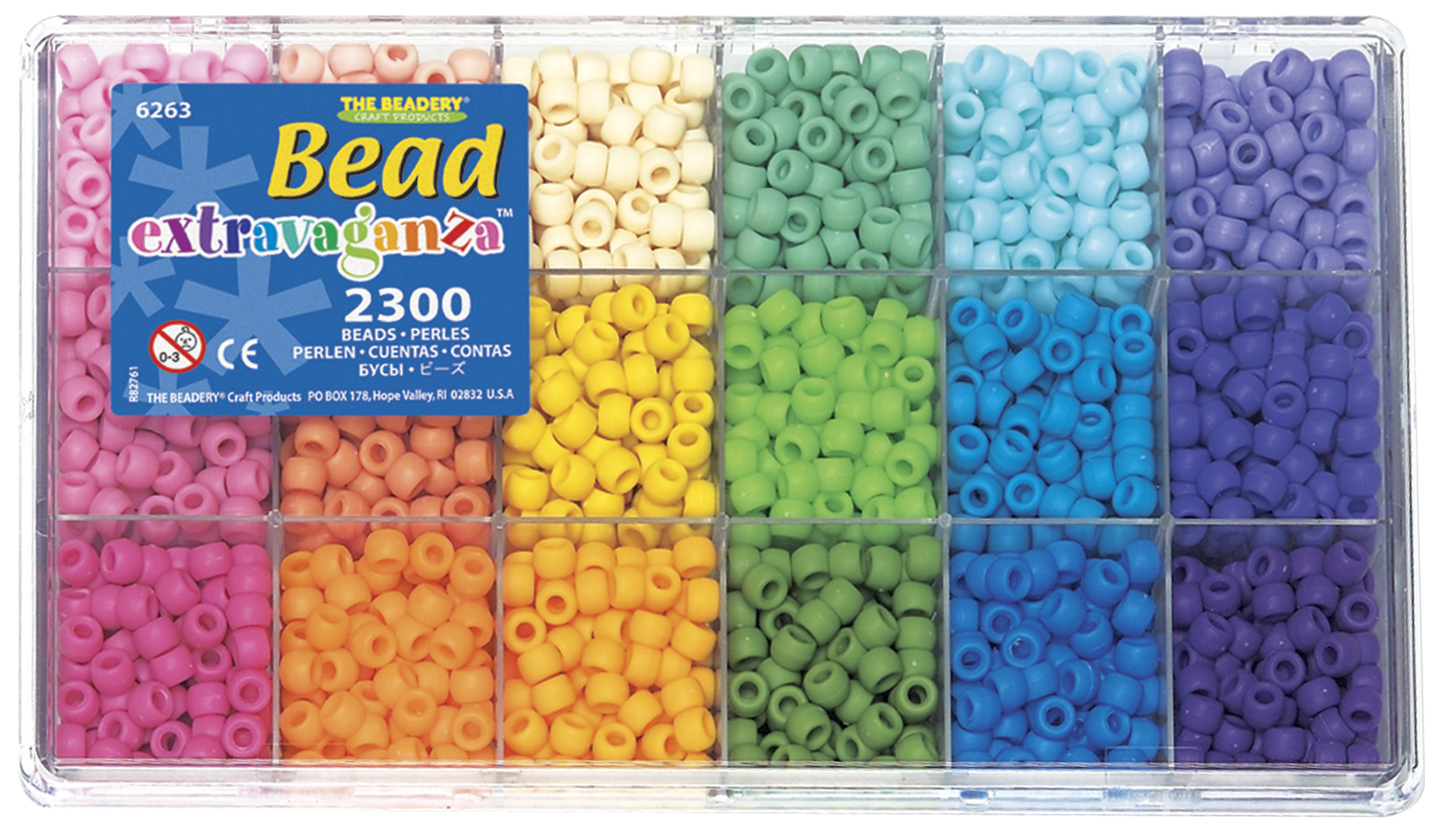 Toner Crafts | Beadery Soft Rainbow Pony Bead Box